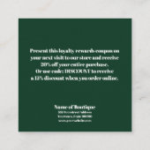 Boho Classy Spring Blubblume Boutique Rabattcoupon Rabattkarte (Rückseite)