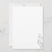 Boho Clear Indie Rustikale Botanische winzige Blum Einladung (Rückseite)