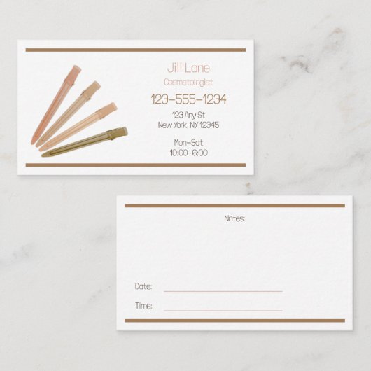 Boho Clips Visitenkarte (Vorne/Hinten)