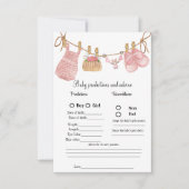 Boho Clothes Baby Vorhersage Baby Shower Game Card Einladung (Vorderseite)
