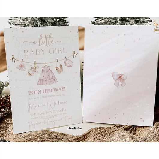 Boho Clothes Babydusche Dankeskarte