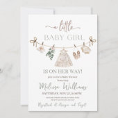 Boho Clothes Babydusche Einladung (Vorderseite)