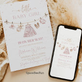 Boho Clothes Babydusche Einladung