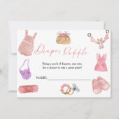 Boho Clothes Daiper Raffle für Babyduschkarte Einladung (Vorderseite)
