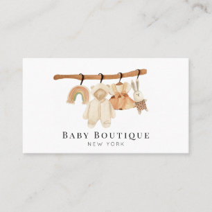 Boho Clotheslin Baby Boutique Social Media Busines Visitenkarte