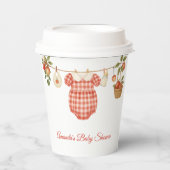 Boho Clothesline Apple Locally Grown Baby Shower Pappbecher (Vorderseite)