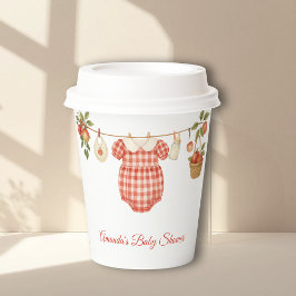 Boho Clothesline Apple Locally Grown Baby Shower Pappbecher