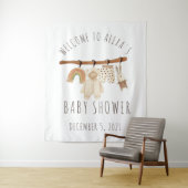 Boho Clothesline Baby Dusche Begrüßungszeichen Wandteppich (Beispiel)