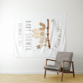 Boho Clothesline Baby Dusche Begrüßungszeichen Wandteppich (Beispiel (Horizontal))