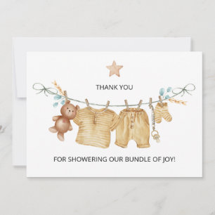 Boho Clothesline Baby Dusche Vielen Dank Dankeskarte