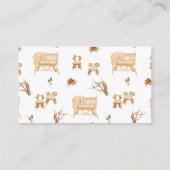 Boho Clothesline Baby Shower Books for Baby Begleitkarte (Rückseite)