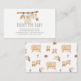 Boho Clothesline Baby Shower Books for Baby Begleitkarte