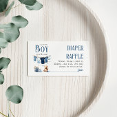 Boho Clothesline Blue Boy Baby Duschtablett Visitenkarte