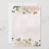 Boho Clothesline Blütendusche Girl Baby Einladung (Rückseite)