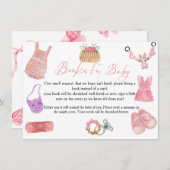 Boho Clothesline Buch für Babyanfrage Karte (Vorne/Hinten)