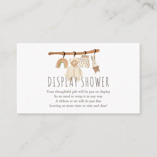 Boho Clothesline Display Dusche Begleitkarte (Vorderseite)