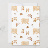 Boho Clothesline Gender Neutral Baby Shower Einladung (Rückseite)