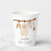 Boho Clothesline Gender-neutrale Baby-Dusche Pappbecher (Vorderseite)