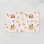 Boho Clothesline Girl Baby Diaper Raffle Ticket Begleitkarte (Rückseite)