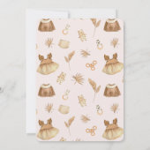 Boho Clothesline Girl Babydusche Danke Karte (Rückseite)