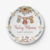 Boho Clothesline Paper Plate Pappteller (Vorderseite)