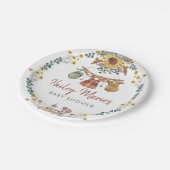 Boho Clothesline Paper Plate Pappteller (Schrägansicht)