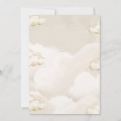 Boho Clouds A Little Piece Of Heaven Baby Shower Einladung (Rückseite)