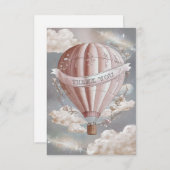 Boho Clouds Heißluftballon Dankeskarte (Vorne/Hinten)