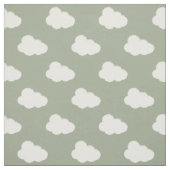 Boho Clouds Sky Simple Gender Neutral Kids Sage Stoff (Muster)