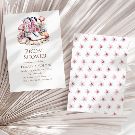 Boho Coastal Cowgirl Bridal Dusche Einladung