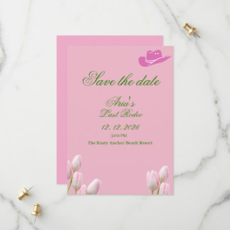 Boho Coastal Cowgirl Junggesellinnenabschied Save- Save The Date