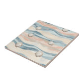 Boho Coastal Seashell Wave Pattern (8) Fliese (Seite)