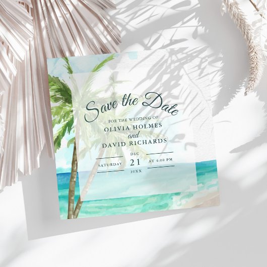 Boho Coastal Seaside Beach Hochzeit Save the Date