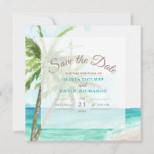 Boho Coastal Seaside Beach Hochzeit Save the Date (Vorderseite)