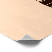 Boho Coffee Brown Beige Abstrakte Stammestall Kuns Poster (Ecke)