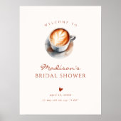 Boho Coffee Junggesellinnenabschied Herzlich Willk Poster (Vorne)
