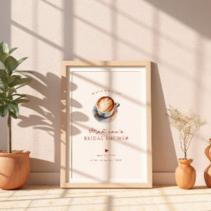 Boho Coffee Junggesellinnenabschied Herzlich Willk Poster
