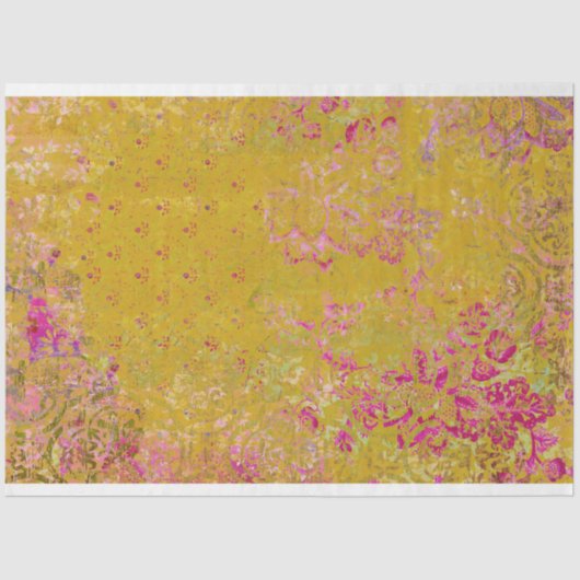 Boho Collage Texture Decoupage Seidenpapier (Vorderseite)