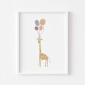Boho color Giraffe print Poster