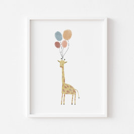 Boho color Giraffe print Poster