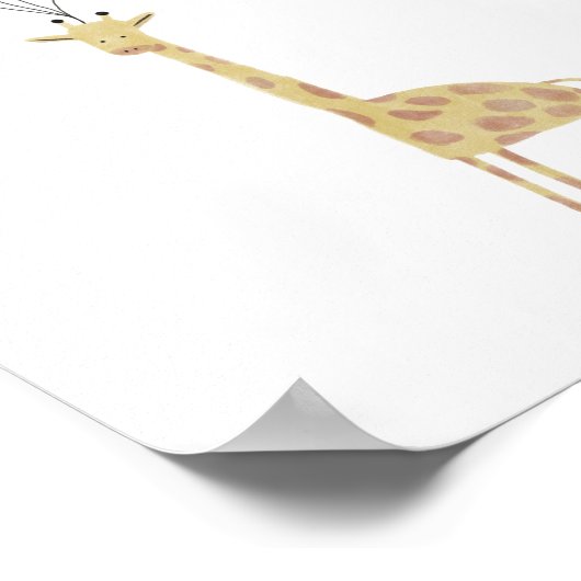 Boho color Giraffe print Poster (Ecke)