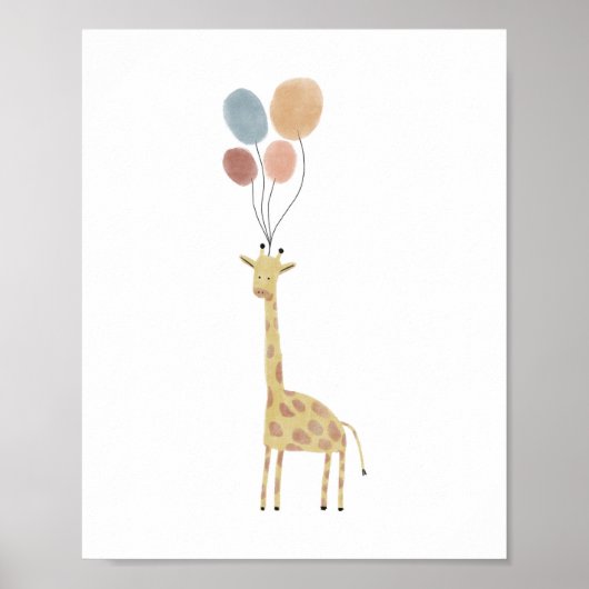 Boho color Giraffe print Poster (Vorne)