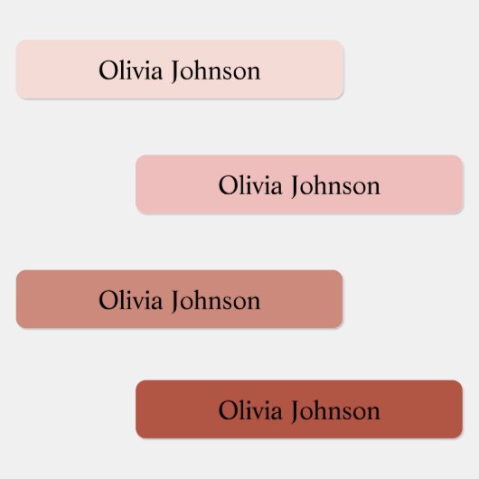 Boho color Kids Waterproof Name Labels Etiketten (Gruppe)