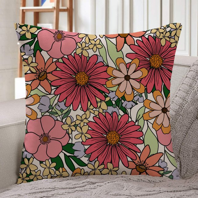 Boho Colored Floral Pattern Kissen (Von Creator hochgeladen)