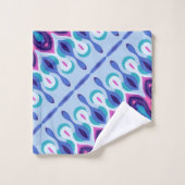 Boho Colorful blue 39 Badhandtuch Set (Waschlappen)