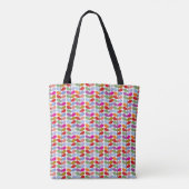 Boho Colorful Leaf Tote Bag Tasche (Rückseite)