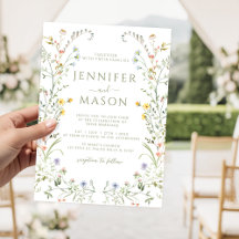 Boho Colorful Meadow Wildblume Wreath Wedding