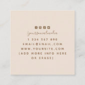 Boho Colorful Pflanze & Pot Bohemisch Potterie Ker Quadratische Visitenkarte (Rückseite)