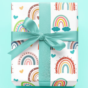 Boho Colorful Rainbows Geschenkpapier