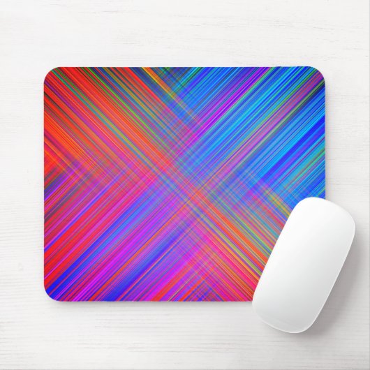 Boho Colorful Stripes Art Mousepad (Mit Mouse)